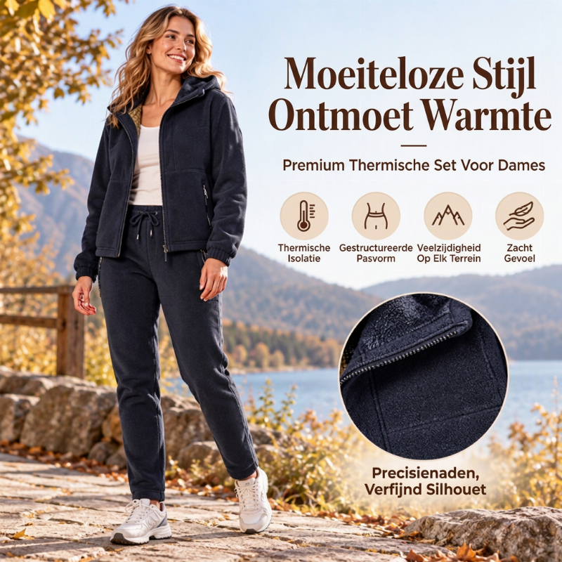 🔥Gratis verzending✈️Unisex casual thermische jas en broek set