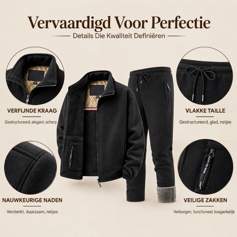 🔥Gratis verzending✈️Unisex casual thermische jas en broek set