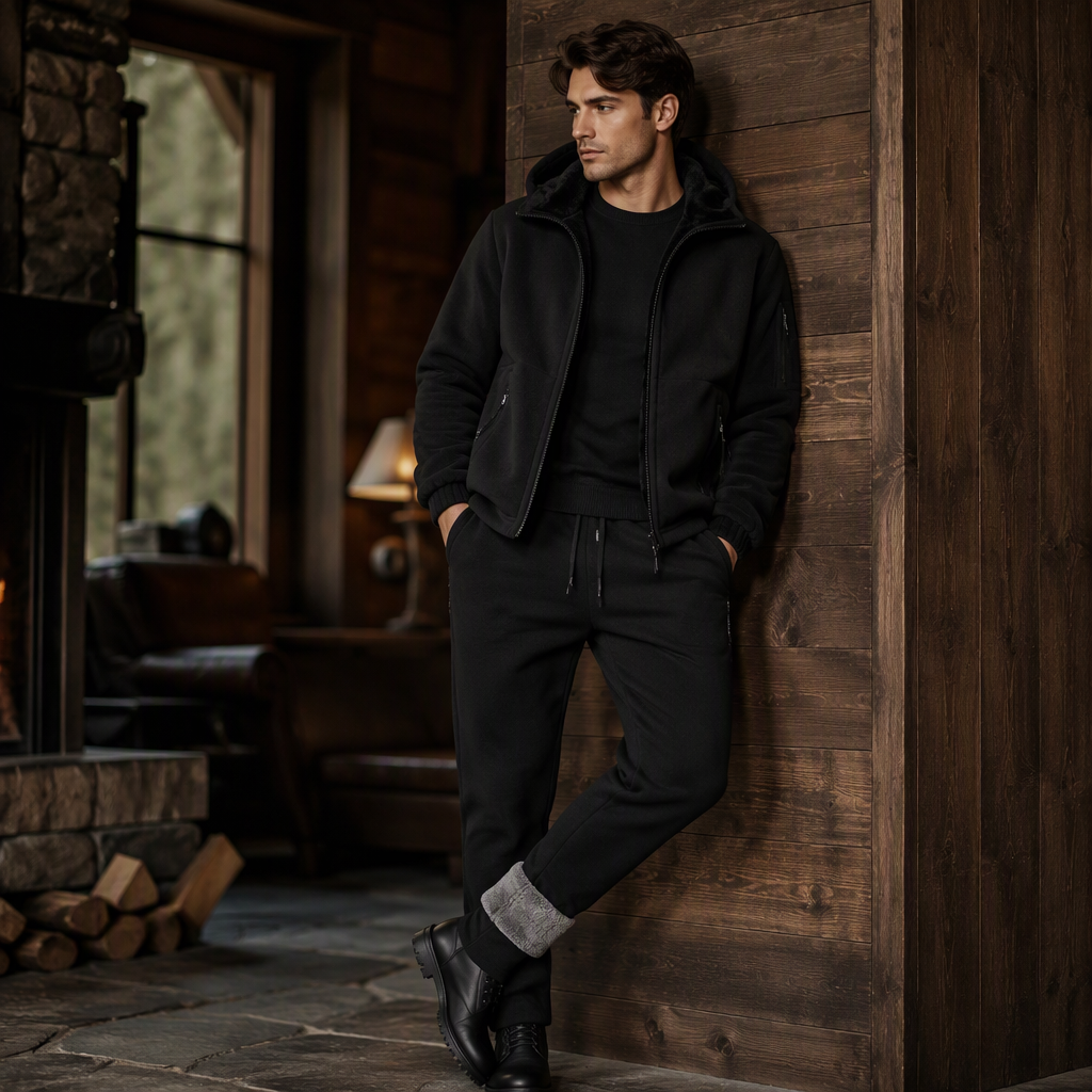 🔥Gratis verzending✈️Unisex casual thermische jas en broek set
