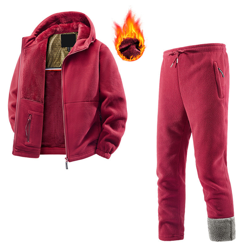 🔥Gratis verzending✈️Unisex casual thermische jas en broek set