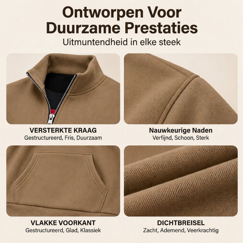 🔥Gratis verzending✈️Warme sweatshirt met halve rits voor heren