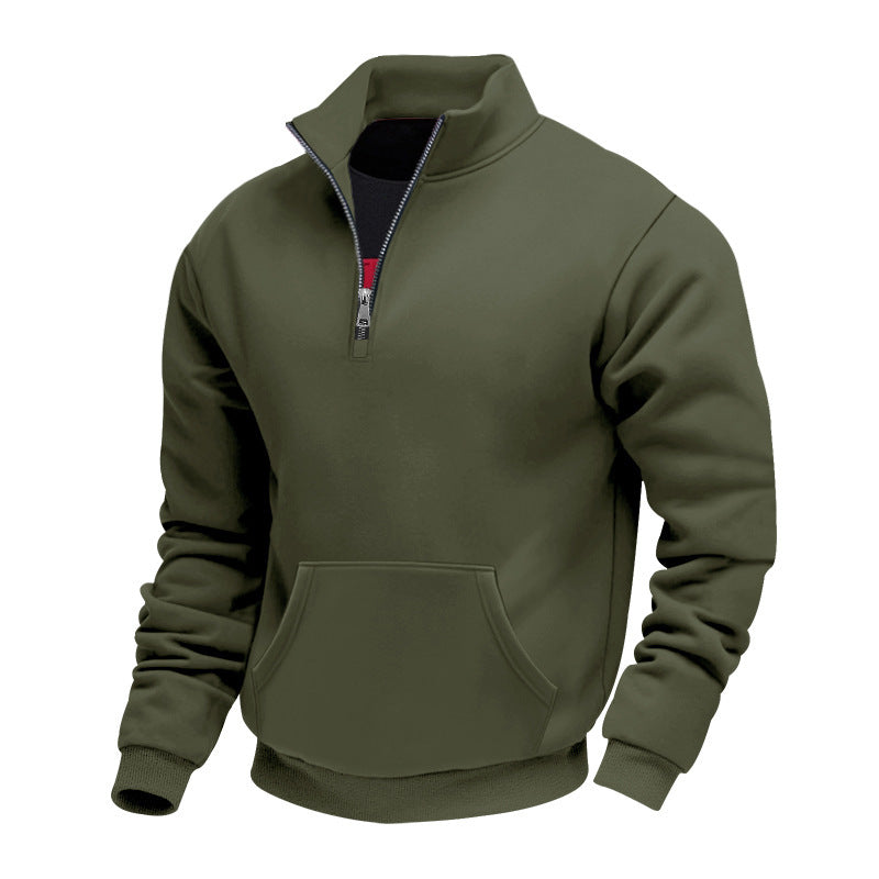 🔥Gratis verzending✈️Warme sweatshirt met halve rits voor heren