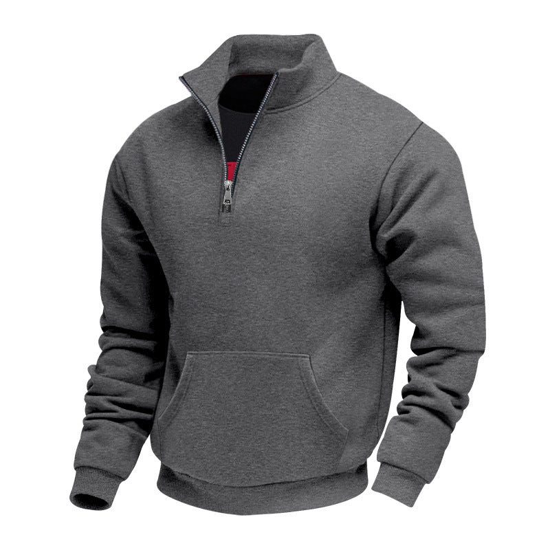 🔥Gratis verzending✈️Warme sweatshirt met halve rits voor heren
