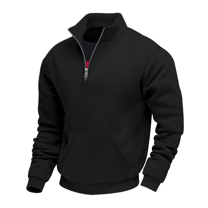 🔥Gratis verzending✈️Warme sweatshirt met halve rits voor heren
