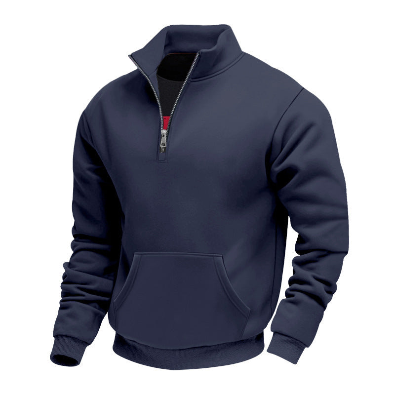 🔥Gratis verzending✈️Warme sweatshirt met halve rits voor heren