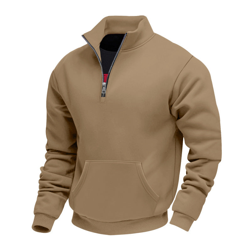 🔥Gratis verzending✈️Warme sweatshirt met halve rits voor heren
