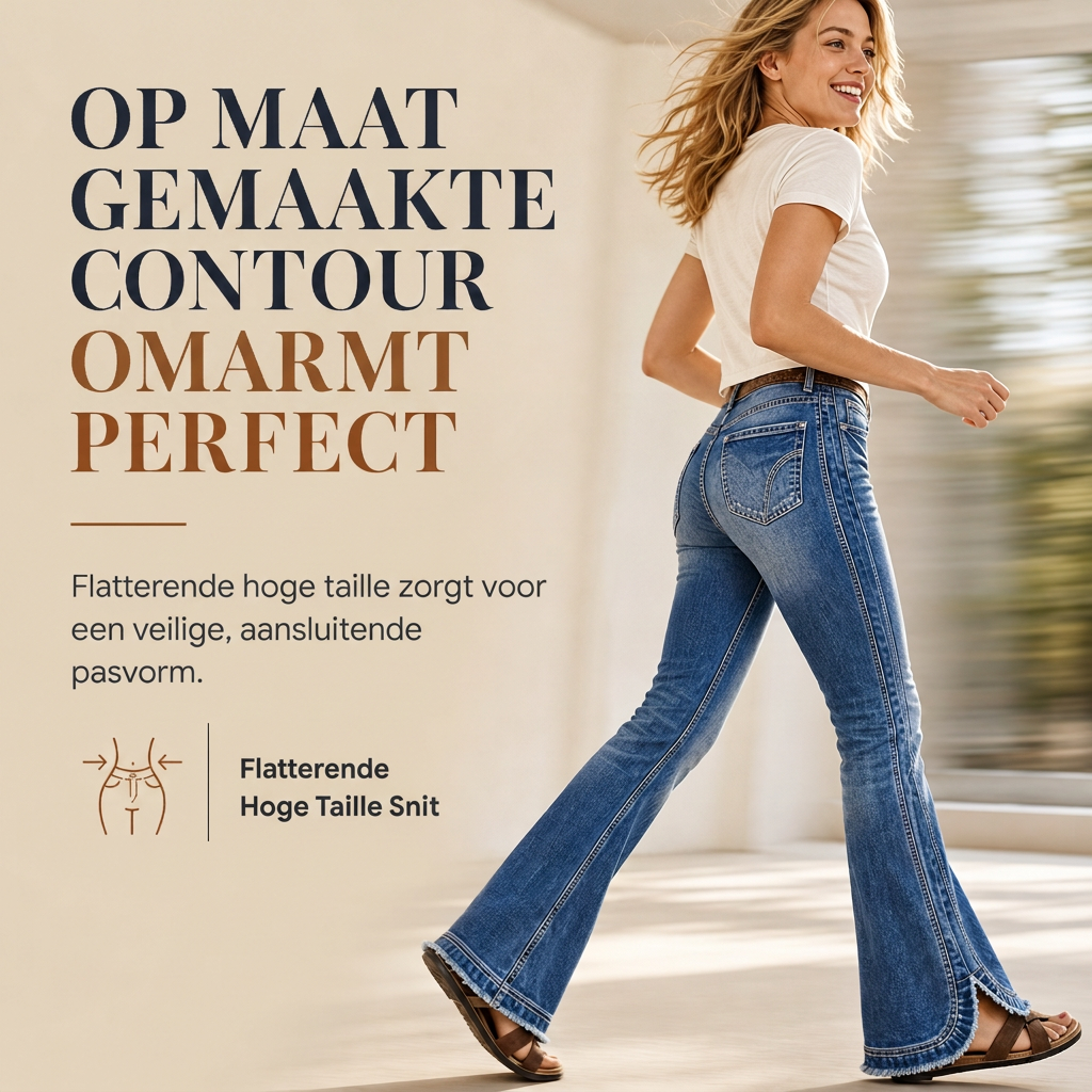 🔥Gratis verzending✈️Dames hoge taille retro flare denim jeans