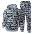 🔥Gratis verzending✈️Heren set van camouflage hoodie en broek met pluche voering