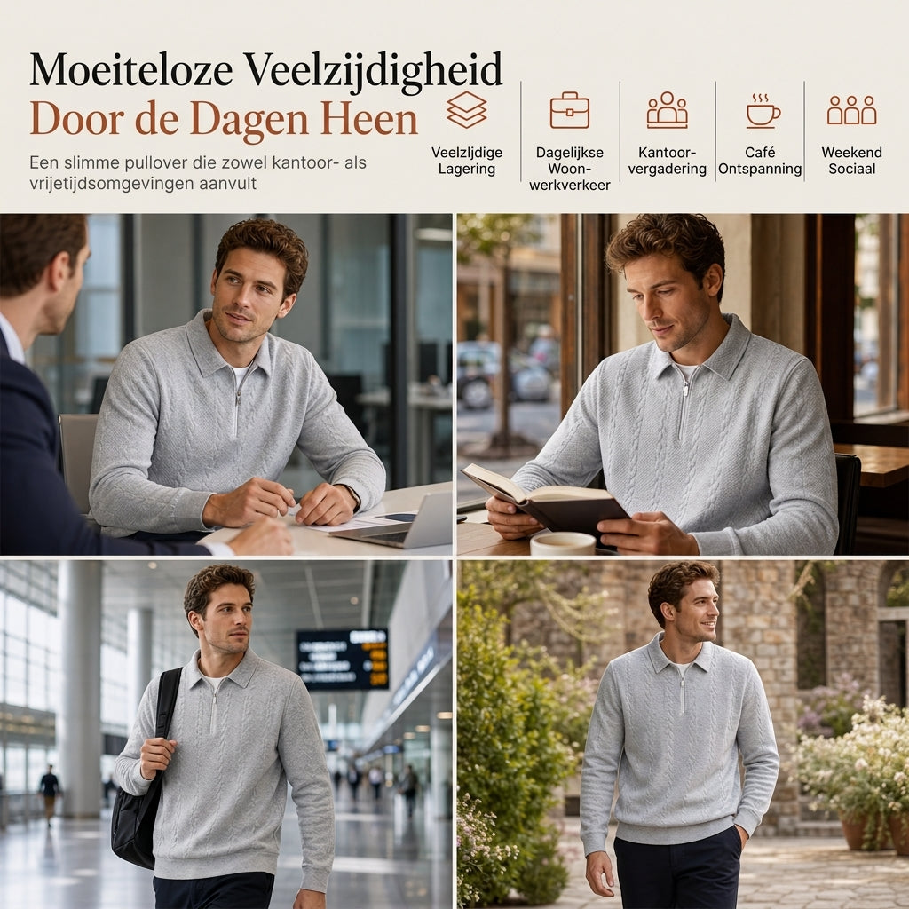 🔥Gratis verzending✈️Heren Casual Jacquard Gebreide Pullover