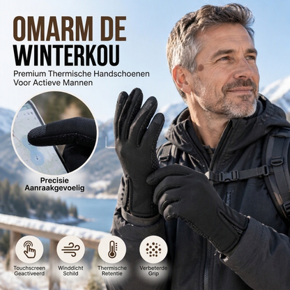 Thermische wielrenhandschoenen voor de winter met touchscreenfunctie