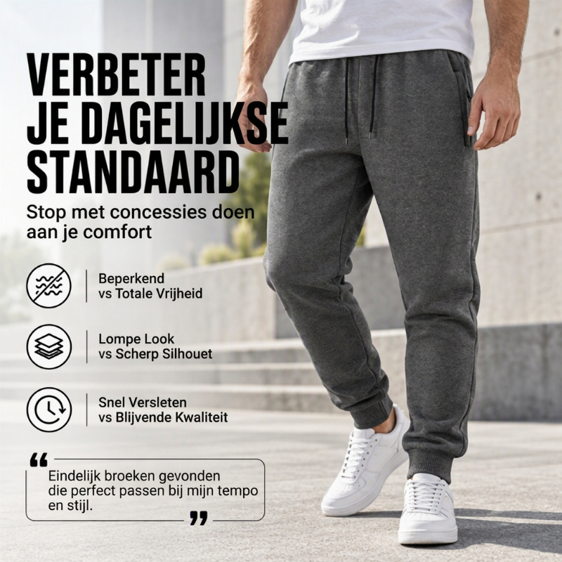 👖Warme herenjoggingbroek met ritssluitende zakken