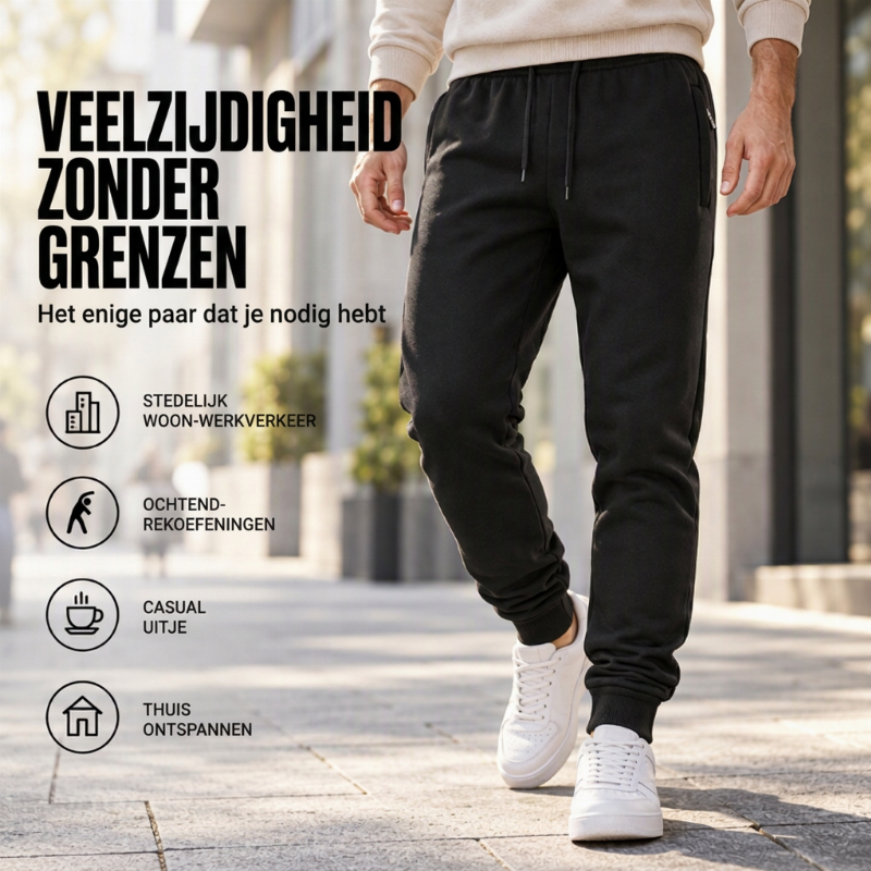 👖Warme herenjoggingbroek met ritssluitende zakken
