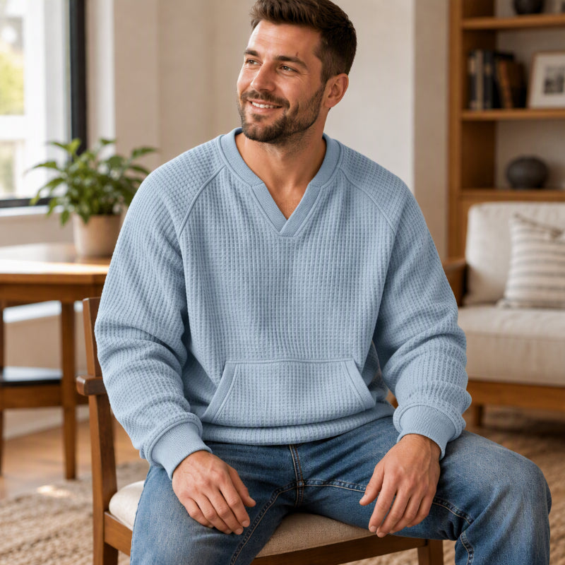 🔥Gratis verzending✈️Heren Casual Wafelgebreid Sweatshirt