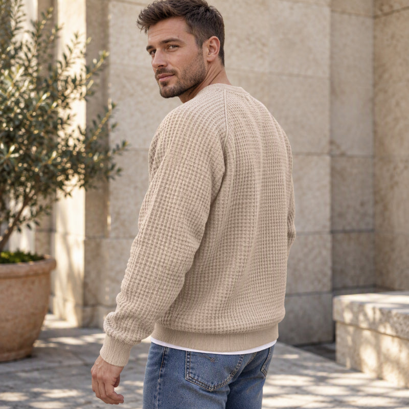 🔥Gratis verzending✈️Heren Casual Wafelgebreid Sweatshirt