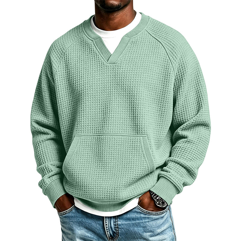 🔥Gratis verzending✈️Heren Casual Wafelgebreid Sweatshirt