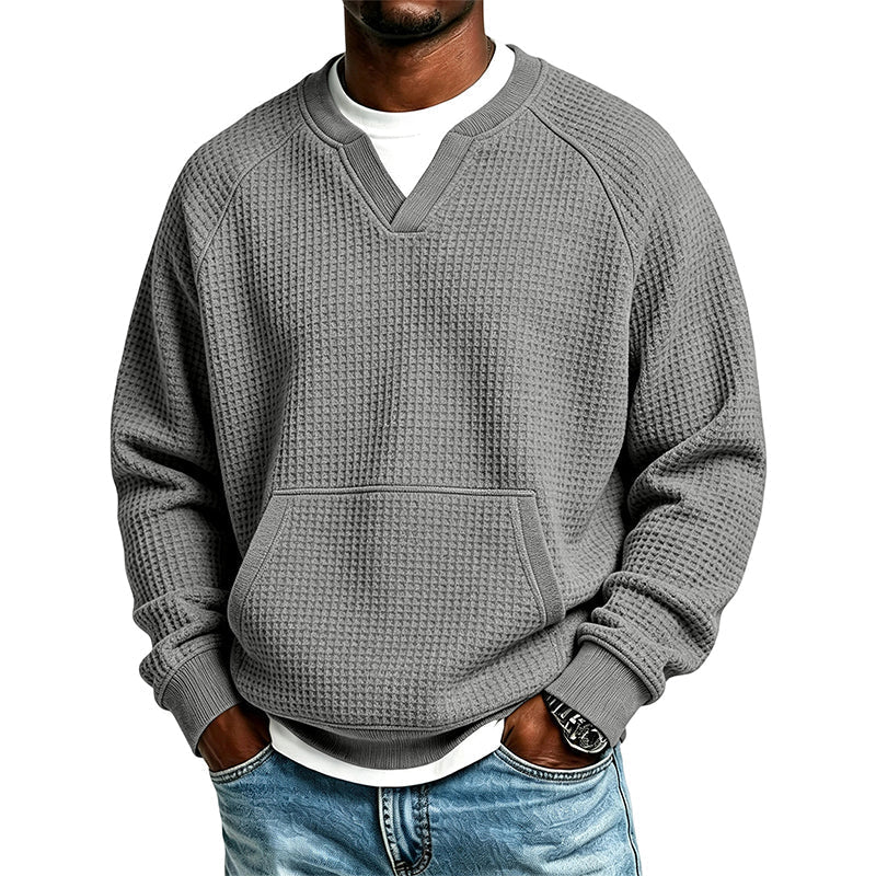 🔥Gratis verzending✈️Heren Casual Wafelgebreid Sweatshirt