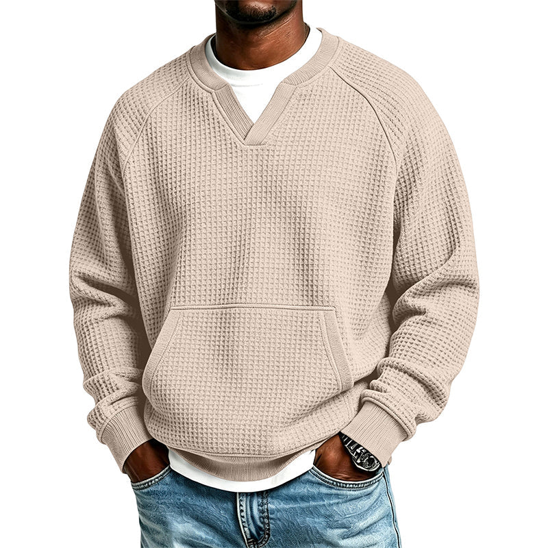 🔥Gratis verzending✈️Heren Casual Wafelgebreid Sweatshirt