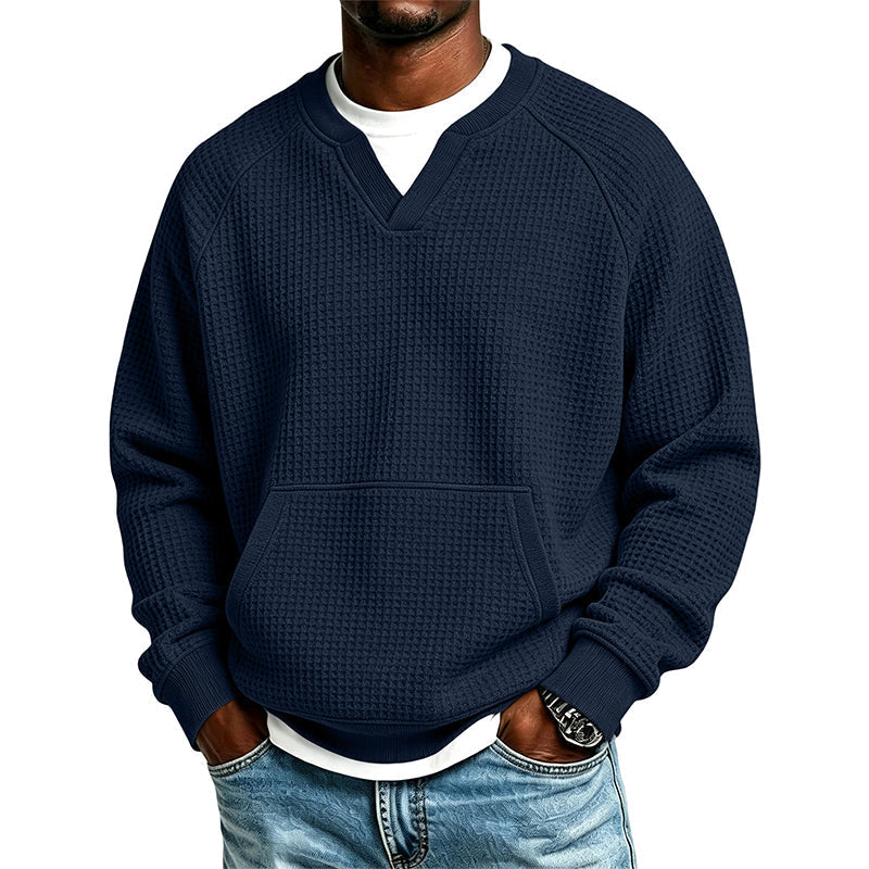 🔥Gratis verzending✈️Heren Casual Wafelgebreid Sweatshirt
