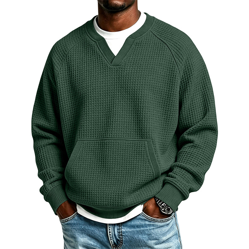 🔥Gratis verzending✈️Heren Casual Wafelgebreid Sweatshirt