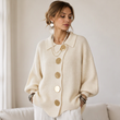 🔥Gratis verzending✈️Dames Elegante revers gebreid vest met gouden knopen
