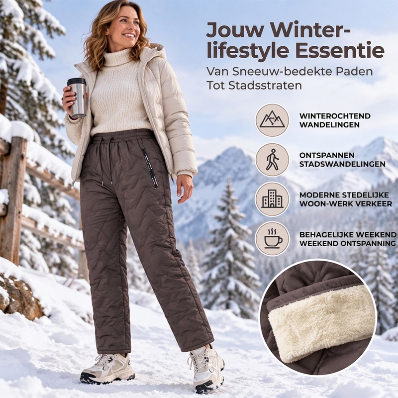 🔥Gratis verzending✈️Dikke winterbroek voor dames met pluche voering