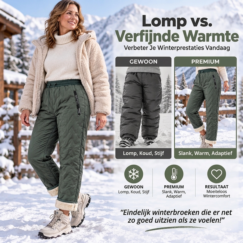 🔥Gratis verzending✈️Dikke winterbroek voor dames met pluche voering