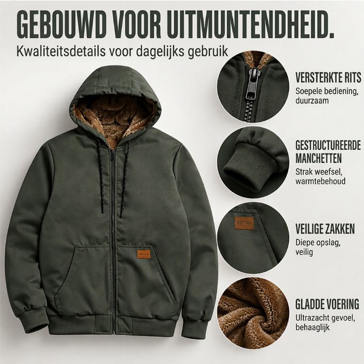 🔥Gratis verzending✈️Casual thermisch herfst/winter jack met capuchon voor heren