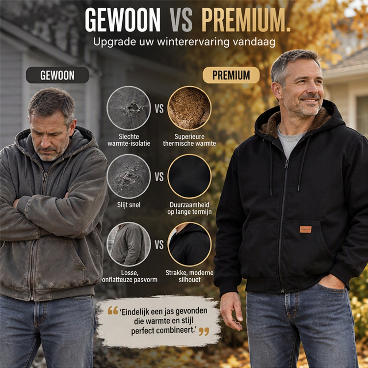 🔥Gratis verzending✈️Casual thermisch herfst/winter jack met capuchon voor heren