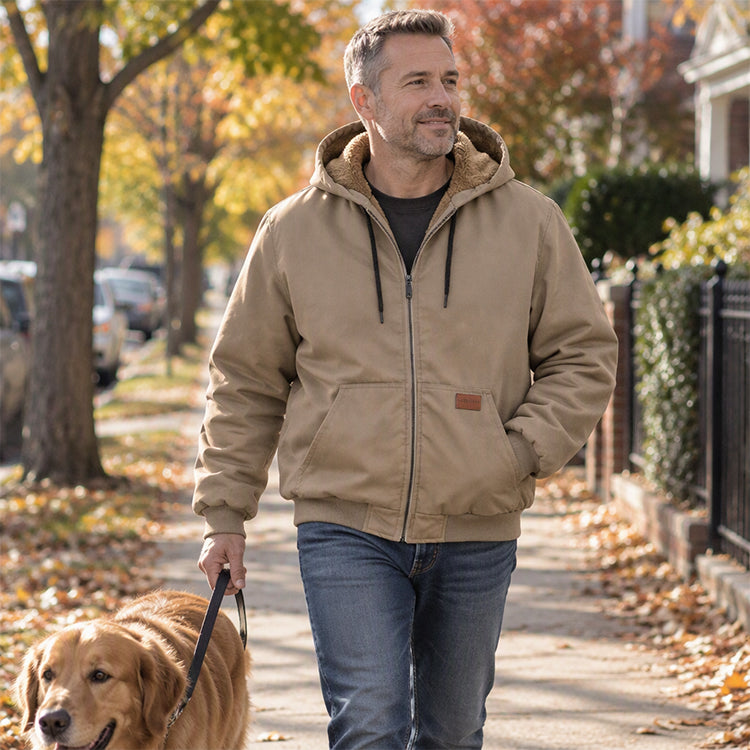 🔥Gratis verzending✈️Casual thermisch herfst/winter jack met capuchon voor heren