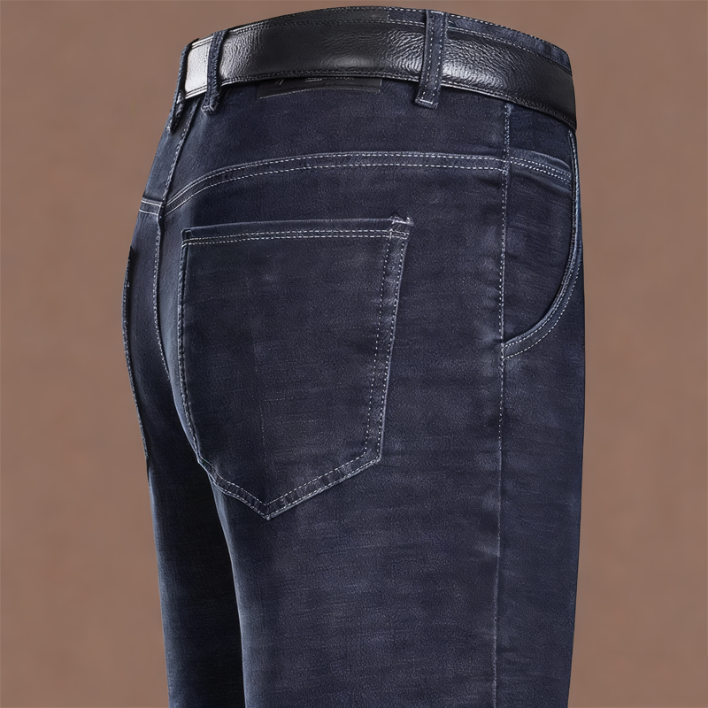 🔥 Winter Deal ✨ Heren Gevoerde Jeans met Rechte Pijpen 👖 Warme Voering, Comfortabele Pasvorm & Klassieke Stijl
