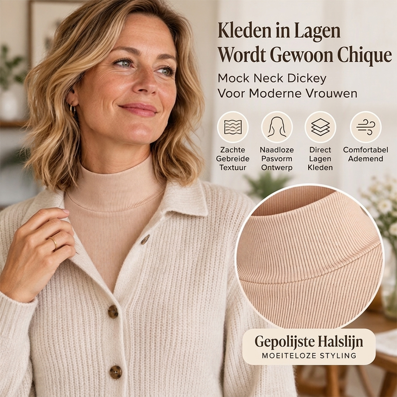 😍Veelzijdige Geribde Gebreide Fake Kraag voor Dames