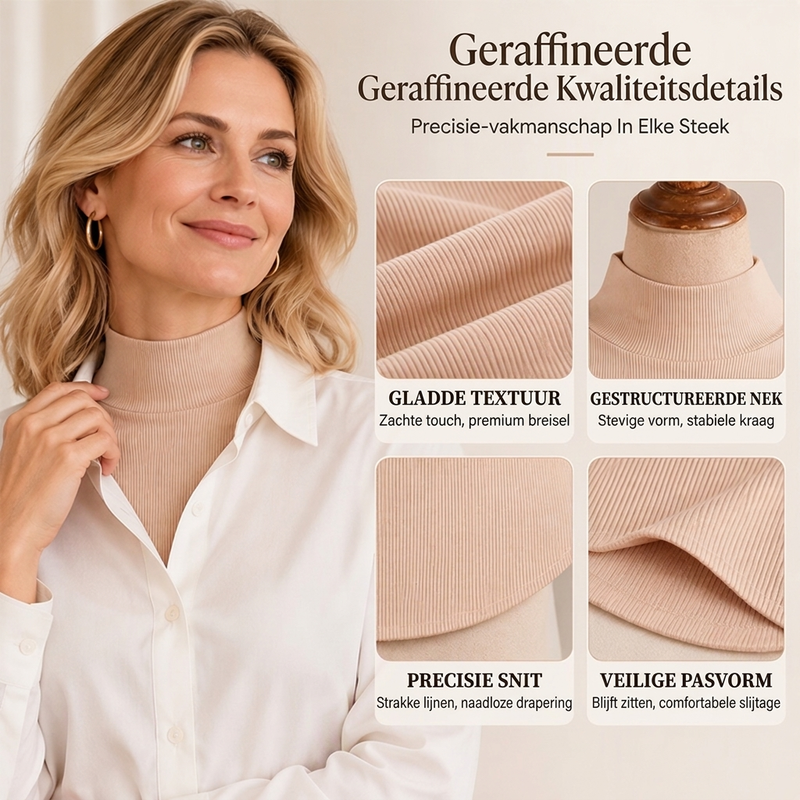 😍Veelzijdige Geribde Gebreide Fake Kraag voor Dames