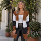 🔥Gratis verzending✈️Dames color-block gebreide vest zonder sluiting