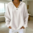 🔥Gratis verzending✈️Dames Wafel Gebreid Henley Hoodie
