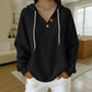 🔥Gratis verzending✈️Dames Wafel Gebreid Henley Hoodie