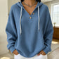 🔥Gratis verzending✈️Dames Wafel Gebreid Henley Hoodie