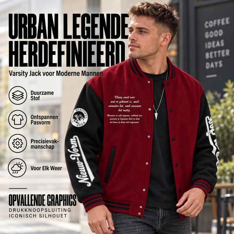 🔥Gratis verzending✈️Heren casual colour-block baseballjas