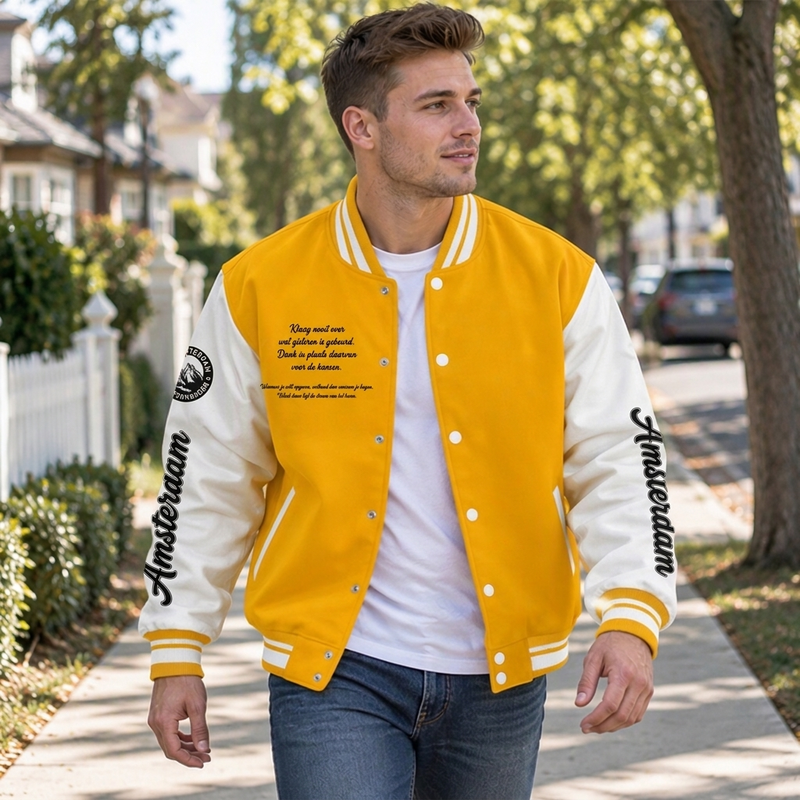 🔥Gratis verzending✈️Heren casual colour-block baseballjas