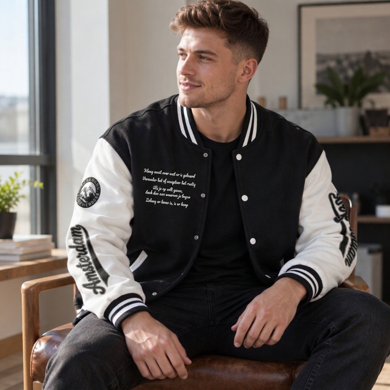 🔥Gratis verzending✈️Heren casual colour-block baseballjas