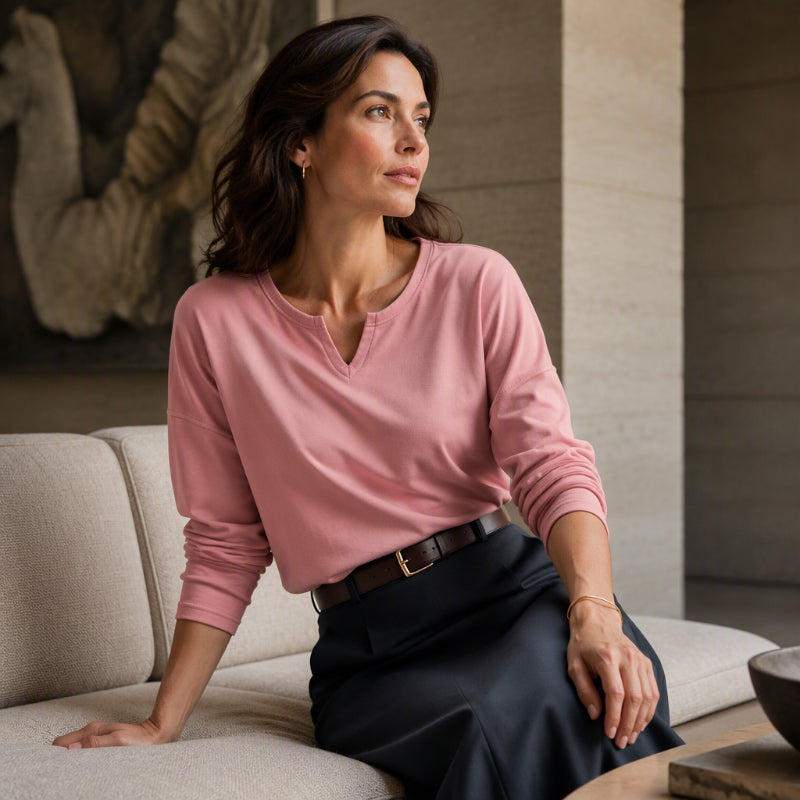 😍Casual top met V-hals en lange mouwen voor dames