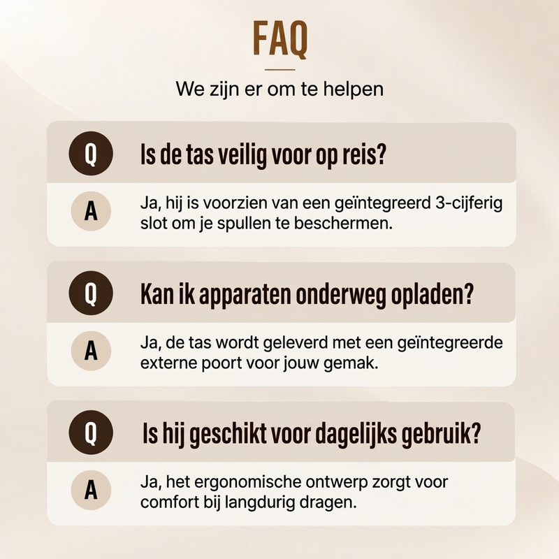 Antidiefstuilentas met USB-oplaadpoort voor heren