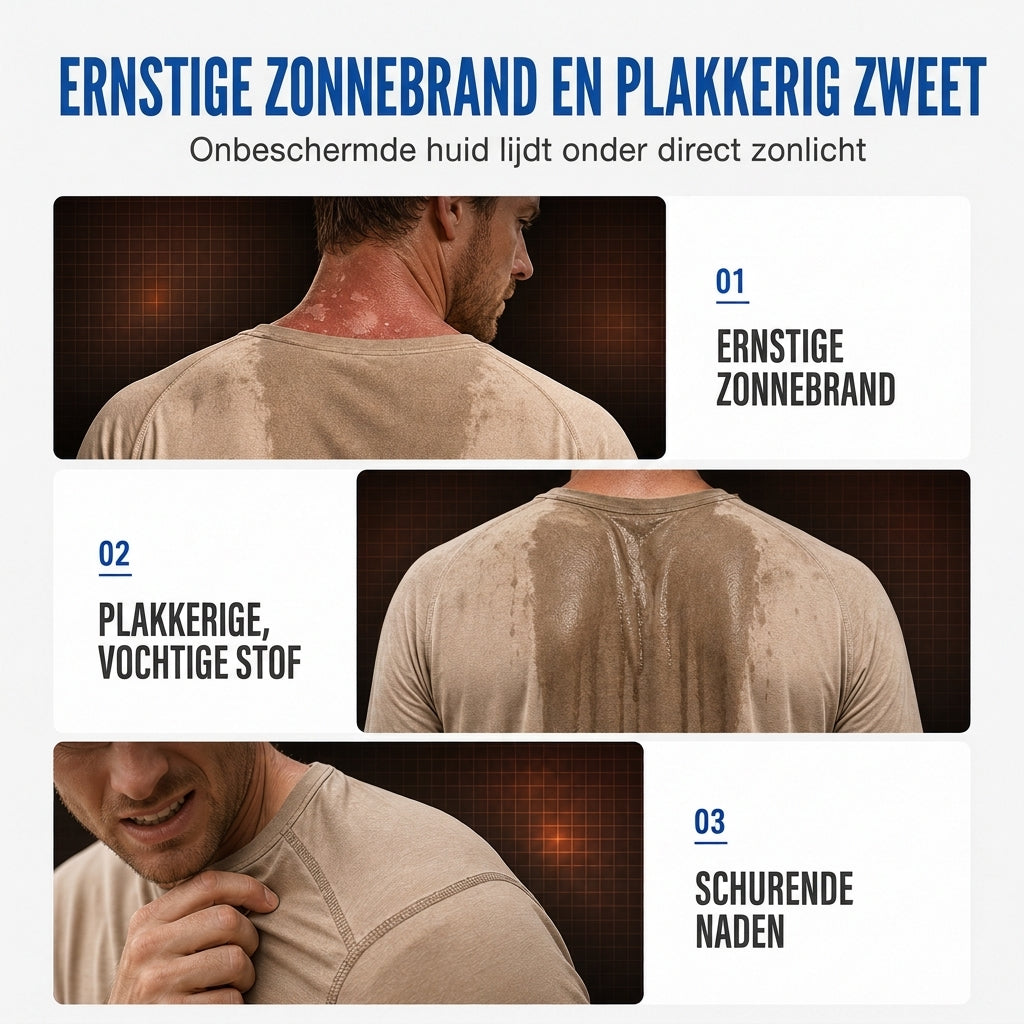 Snel droogmakend mannen shirt met ronde hals en lange mouwen