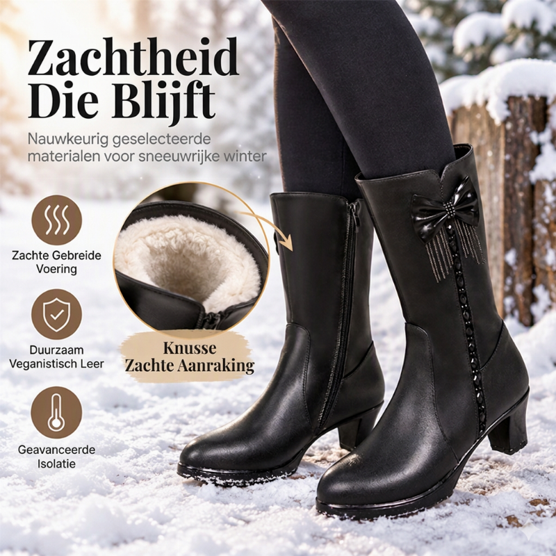 🔥Gratis verzending✈️Warme dameslaarzen met pluche voering en halflange schacht