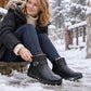 🔥Gratis verzending✈️Dames winterlaarzen van PU-leer met voering van dikke pluche
