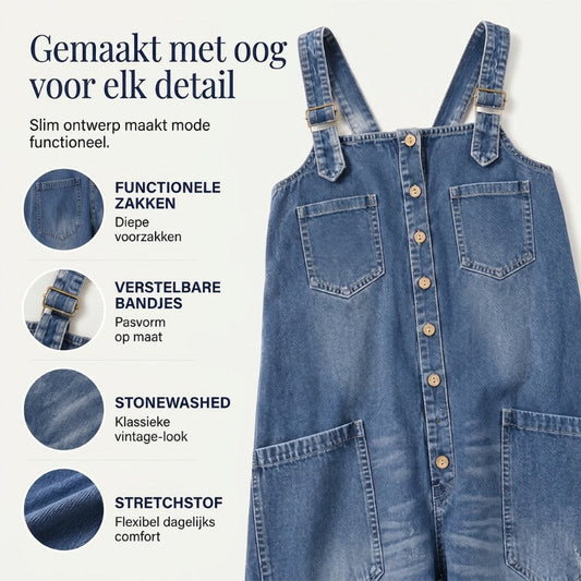 ⏳🔥TIJDELIJK 50% KORTING! 👗 Losse jumpsuit met wijde pijpen en zakken – Comfort en stijl zonder moeite ✨